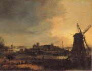 Aert van der Neer Landscape with a Mill oil